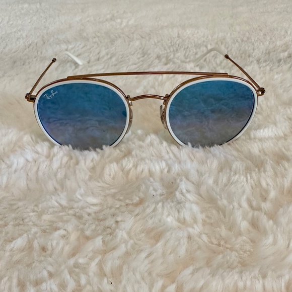 CUSTOMIZED RAY BAN ROUND DOUBLE BRIDGE SUNGLASSES - Picture 6 of 8